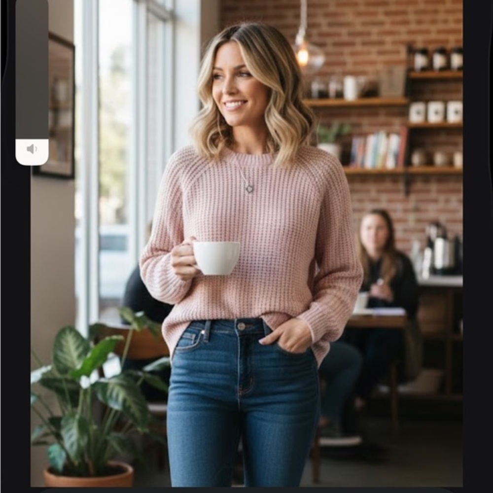 J. Crew Soft Pink Crew Neck Sweater